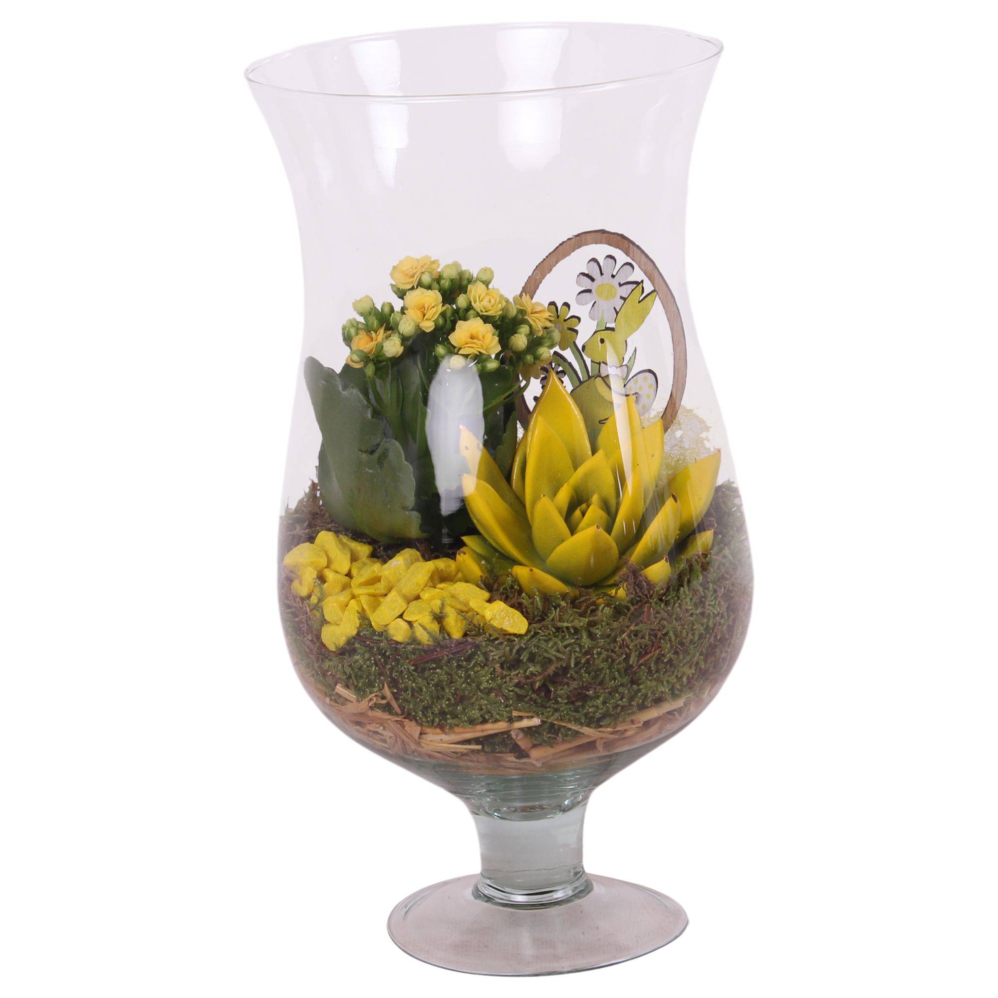 Easter Arr. Indoor Cognac Glass Large Ø17cm 2PP, D 17