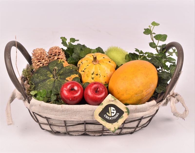 Gaasmand met jute 25x16cm, D 25 cm