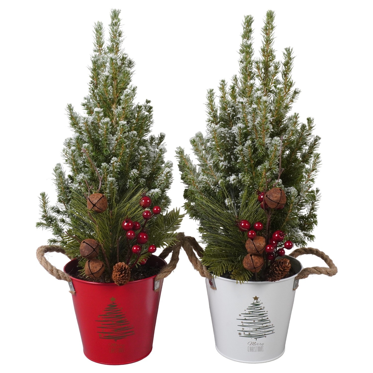 PTK26421 Conica Perfecta met sneeuw in zink mix met decoratie, D 16