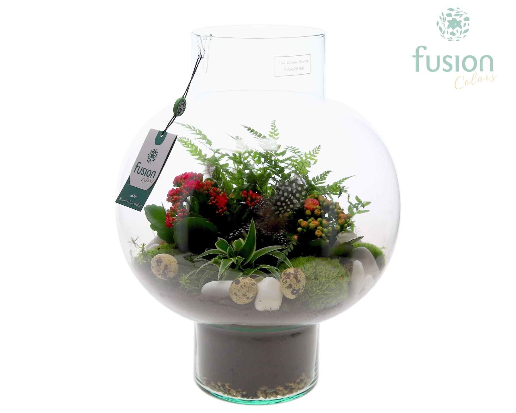 Green Bottle Laura Large met Pasen arrangement, D 31