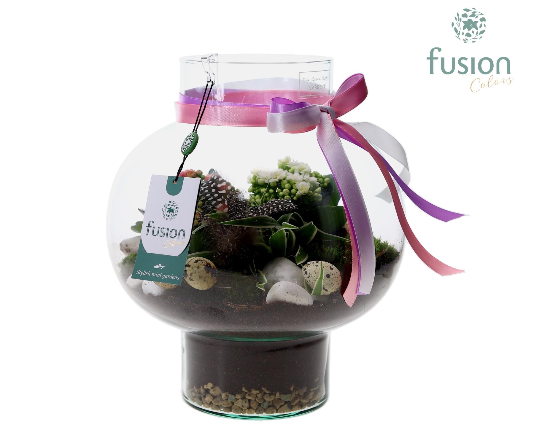 Green Bottle Laura Medium met Pasen arrangement, D 26