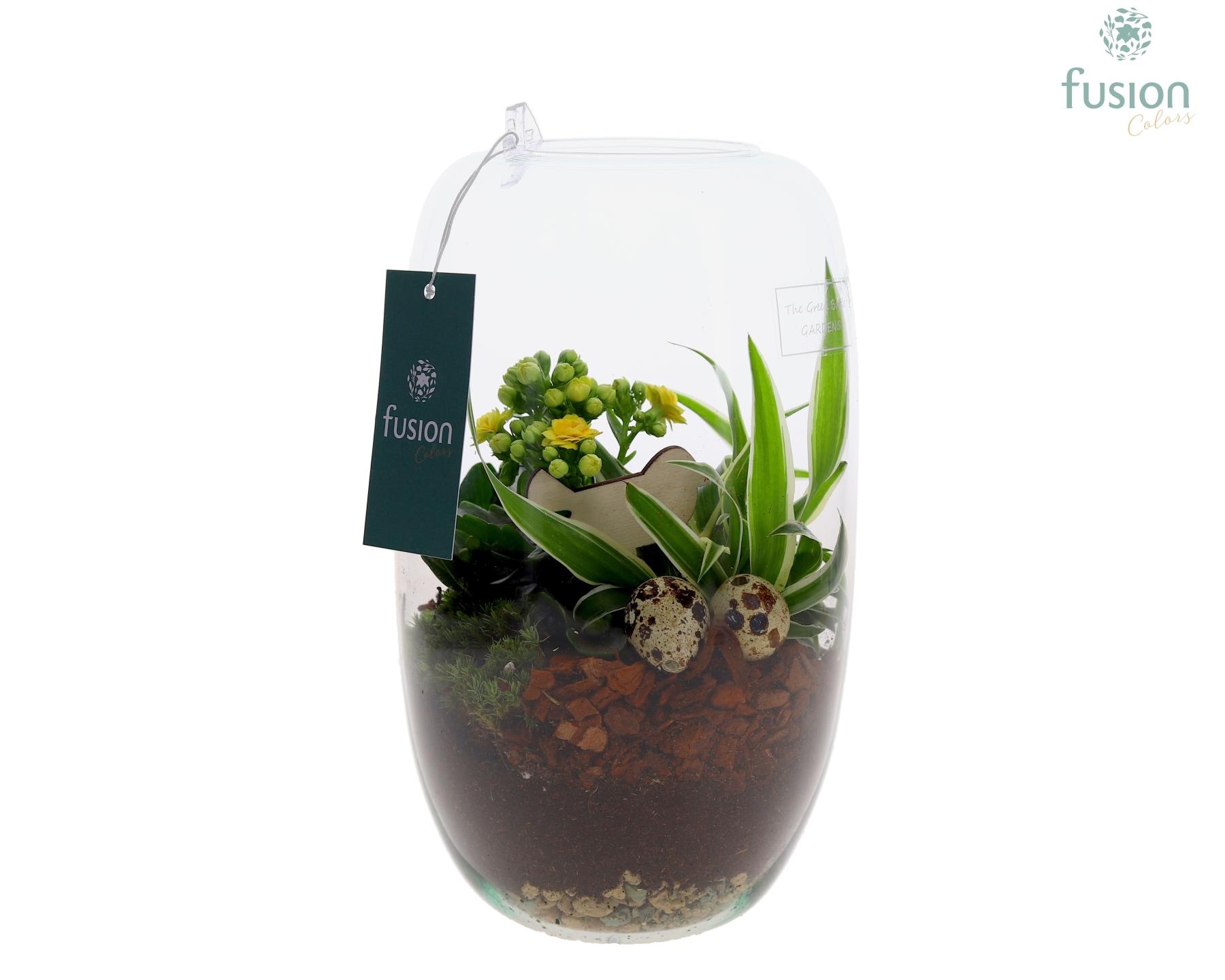 Green Bottle Isabella Medium Pasen met arrangement, D 15