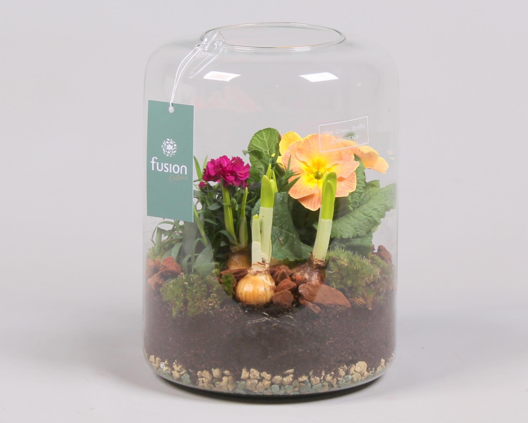 Green Bottle Isabella Large Voorjaar met Arrangement, D 19