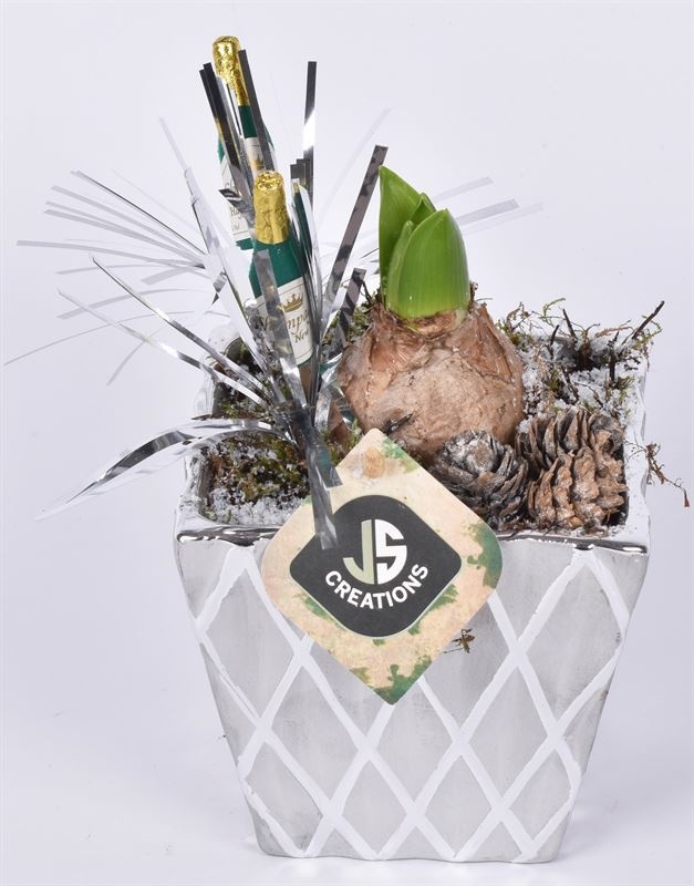 Keramiek ruit decor 11x11cm, D 11