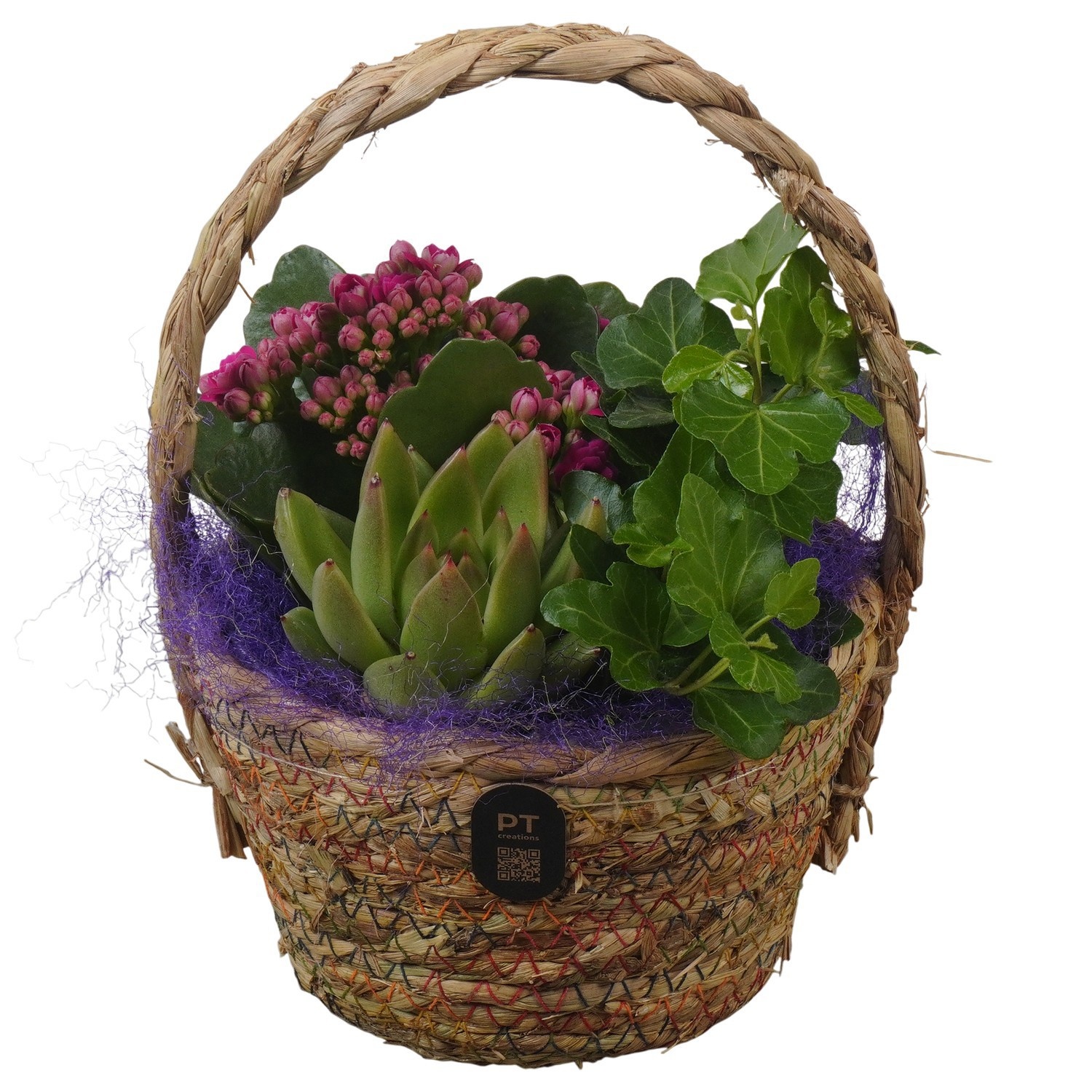 PTIB5221 Arrangement Indoor in rieten hengselmand, D 15