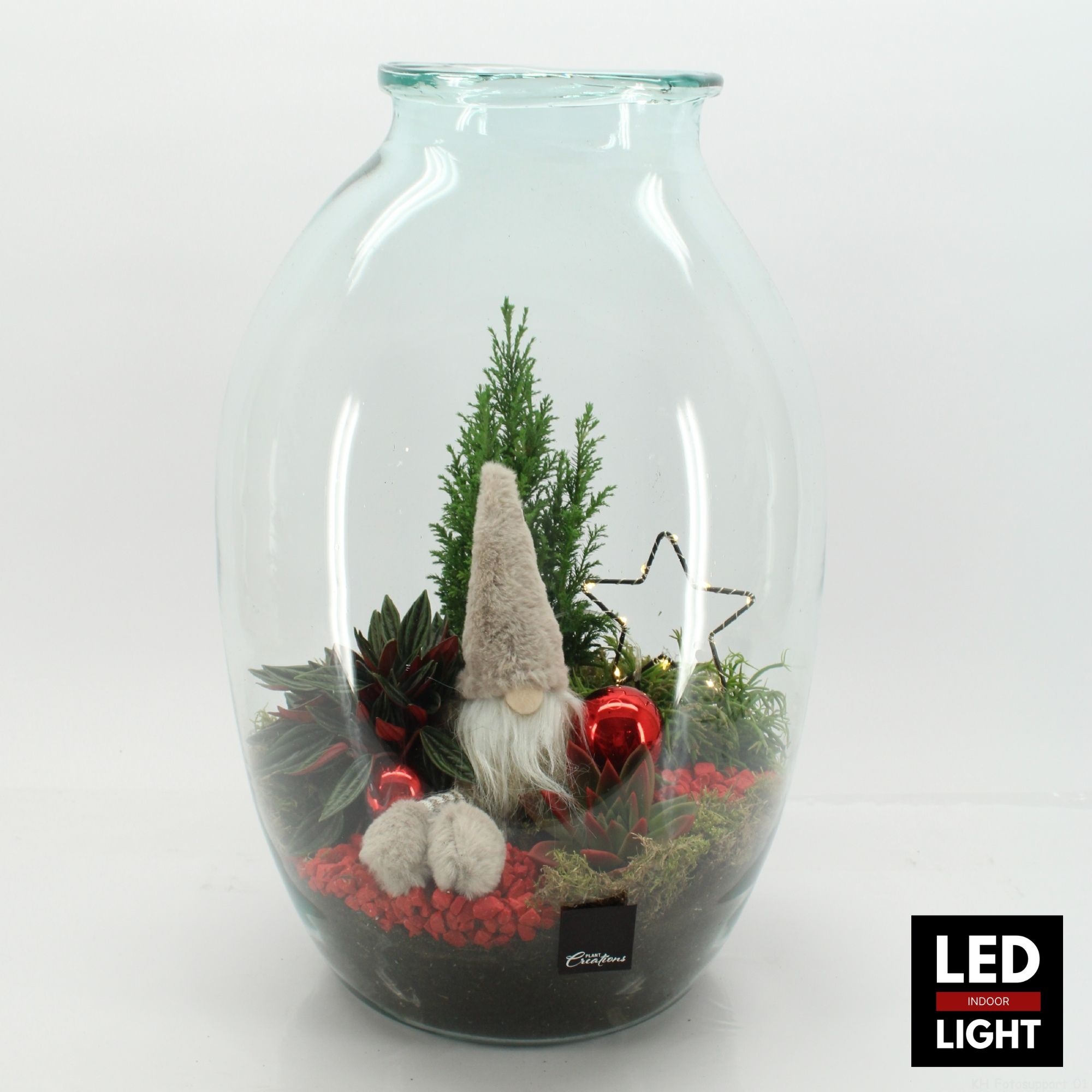 XMAS-25314LED Kerst creatie terrarium, D 36 cm XMAS-25314LED Kerst creatie terrarium, D 36 cm