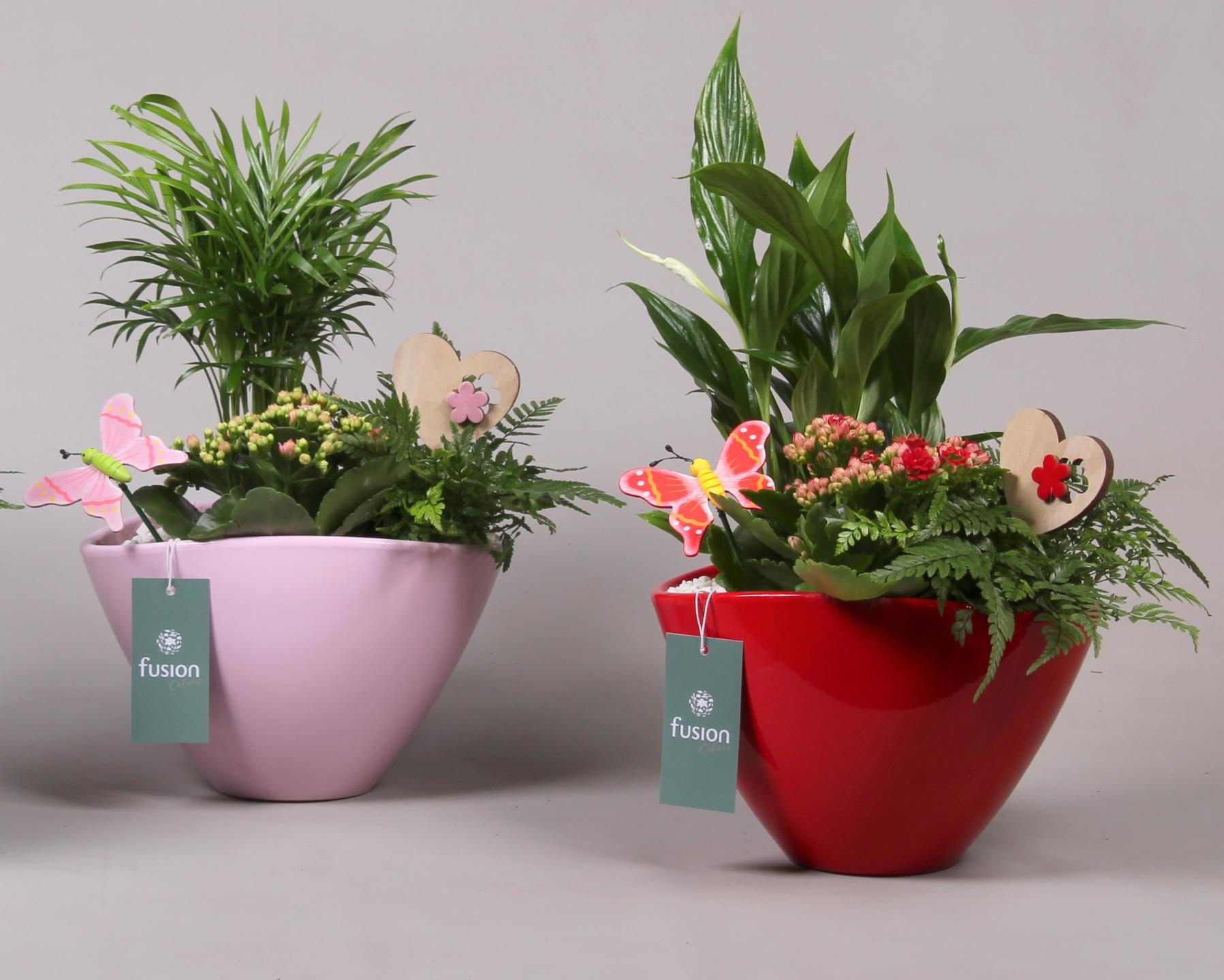 Keramieken pot ovaal div. kleuren met ArrD22.5 H40, D 23