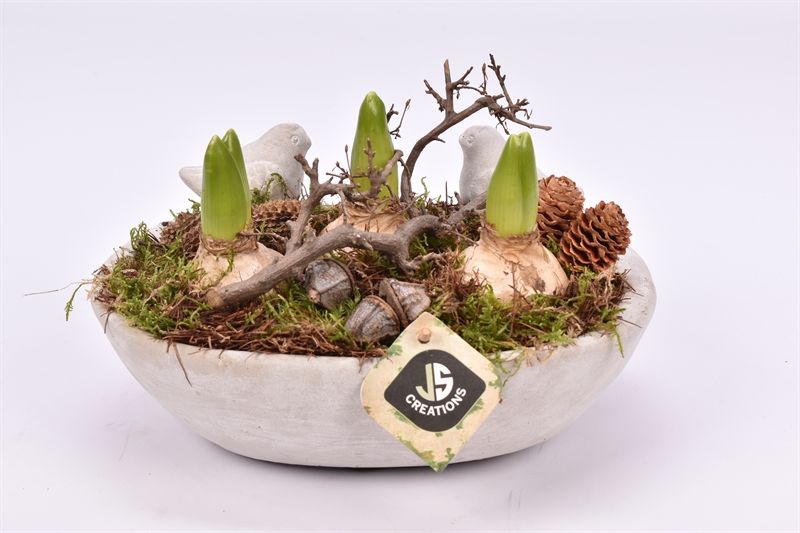 Cement voederschaal 25x16cm, D 25