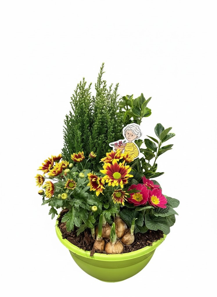 Buitenschaal arrangement GM3 Middel Lime Groen, D 27