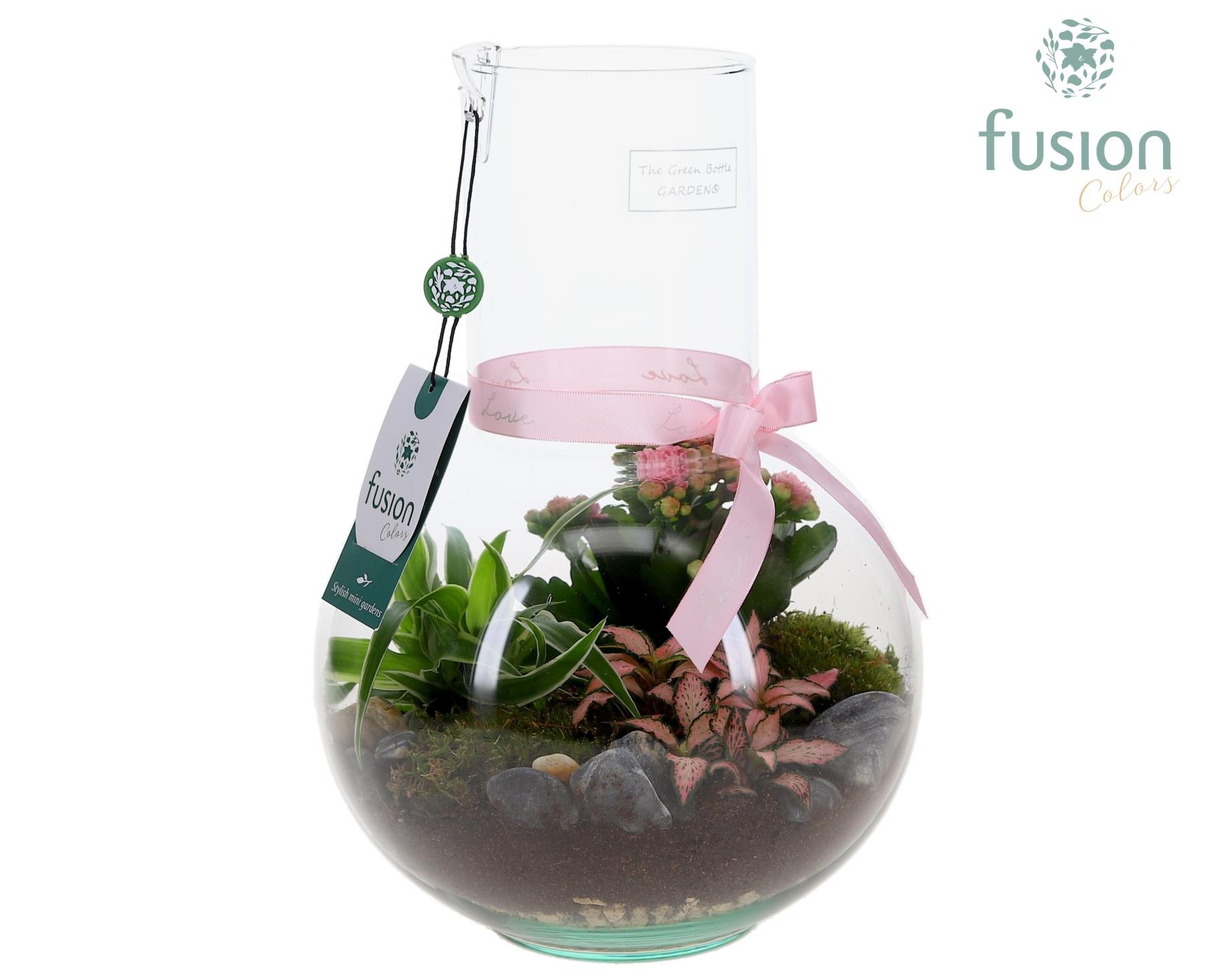 Green Bottle Suzanne Medium met Moederdag arrangement, D 21