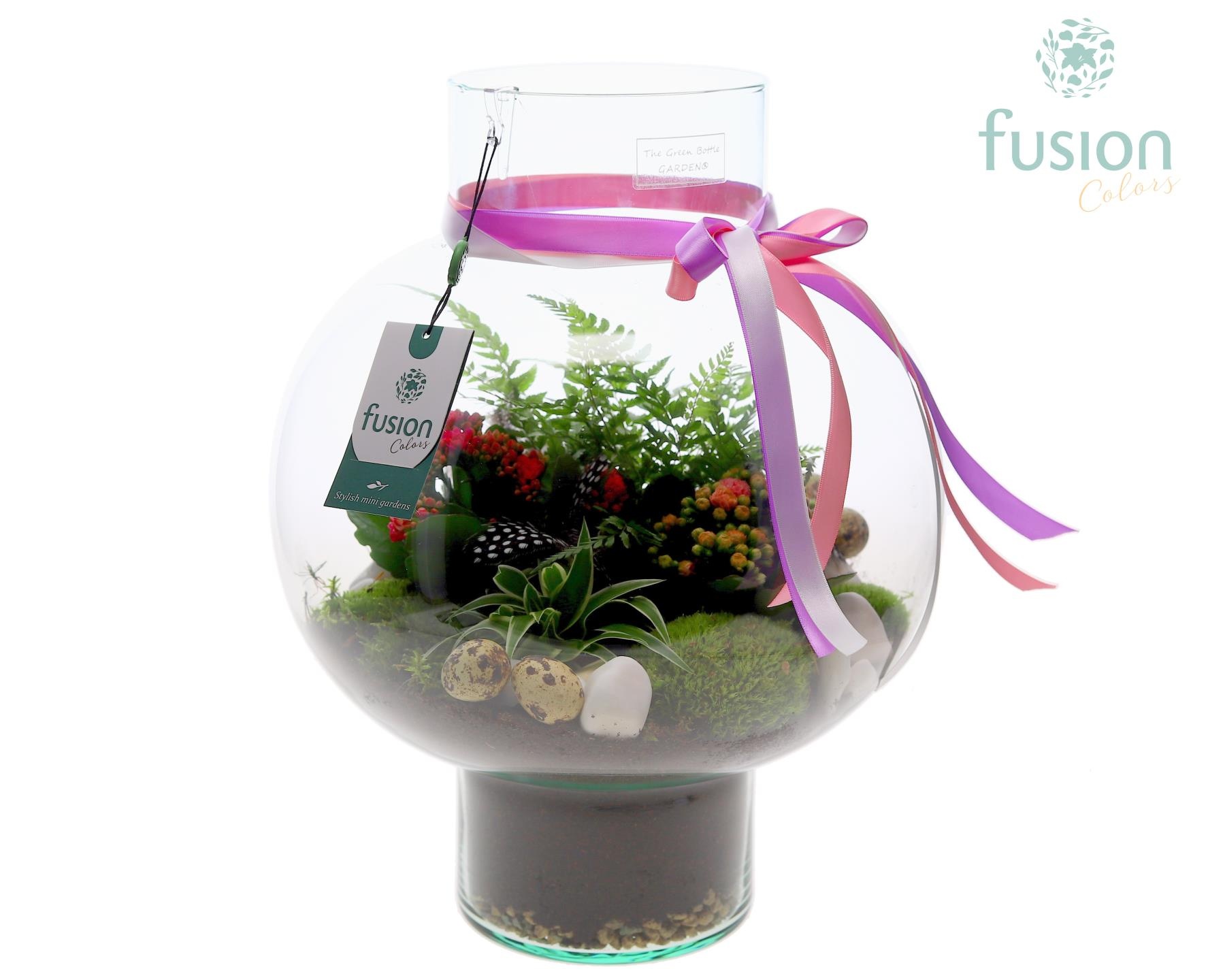 Green Bottle Laura Large met Pasen arrangement, D 31