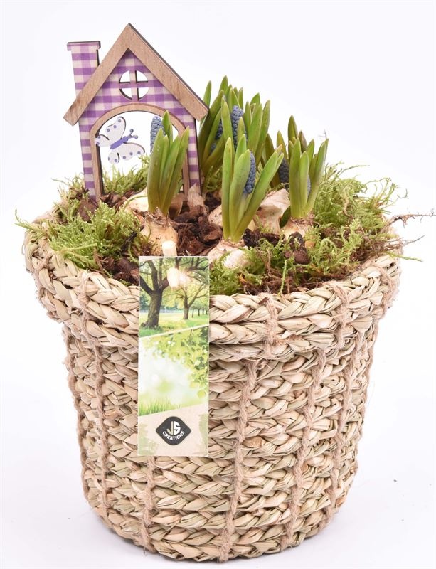 Touwmand met rand 17cm, D 17