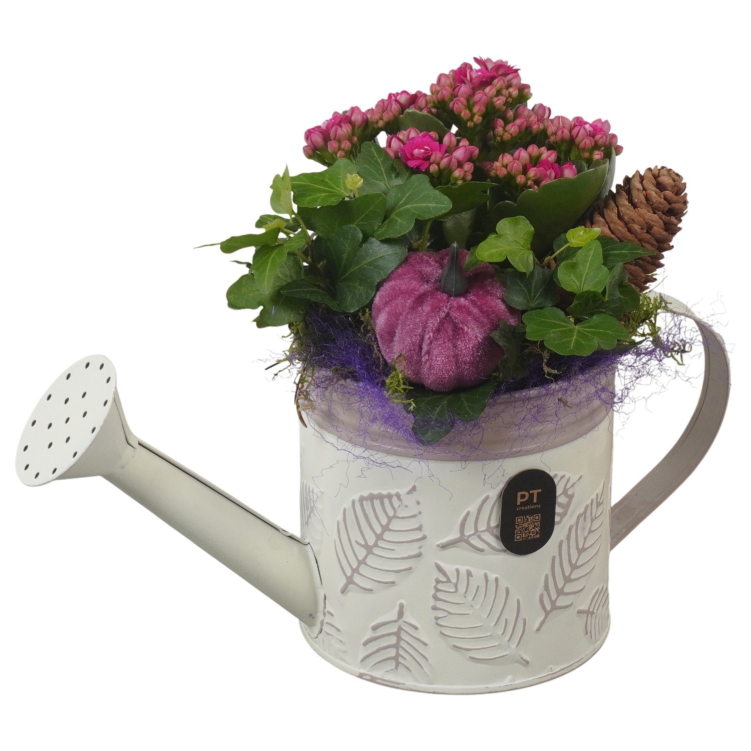 PTHI3383 Arrangement Autumn Indoor in metalen gieter, D 11