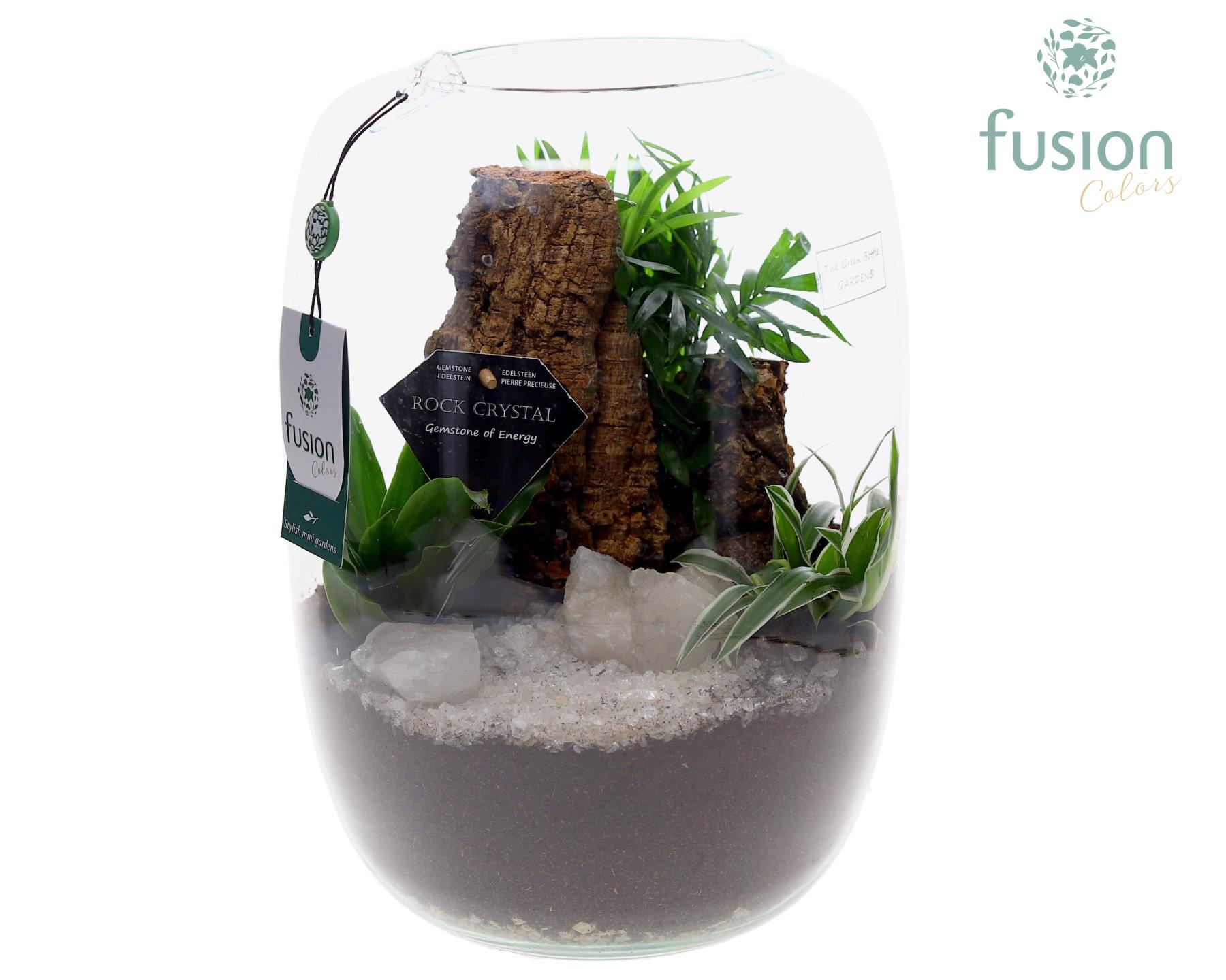 Green Bottle Isabella XLarge Edelstenen met arrangement, D 25