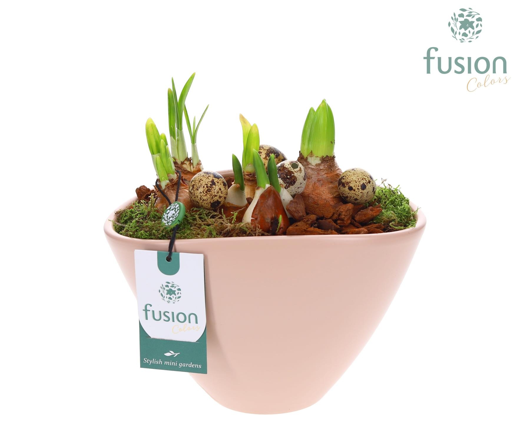 Pot keramiek Oval Large blush pink Pasen met Bollen, D 21