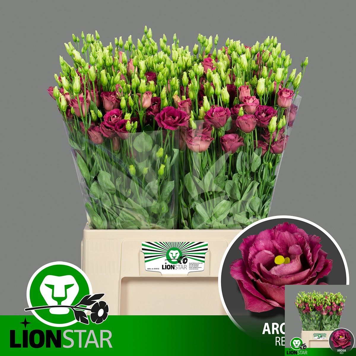 Эустома Розита Рэд 65 (красн.), шт.