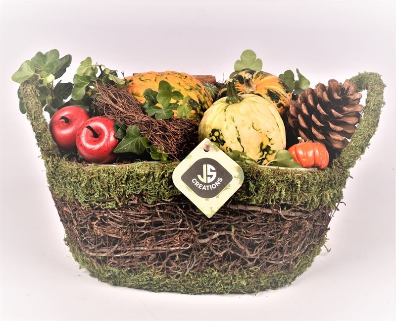 Mos mand ovaal 25x17cm, D 25 cm