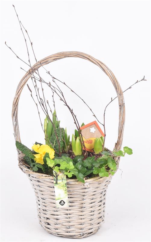 Wilg hengselmand grijs 24cm, D 24