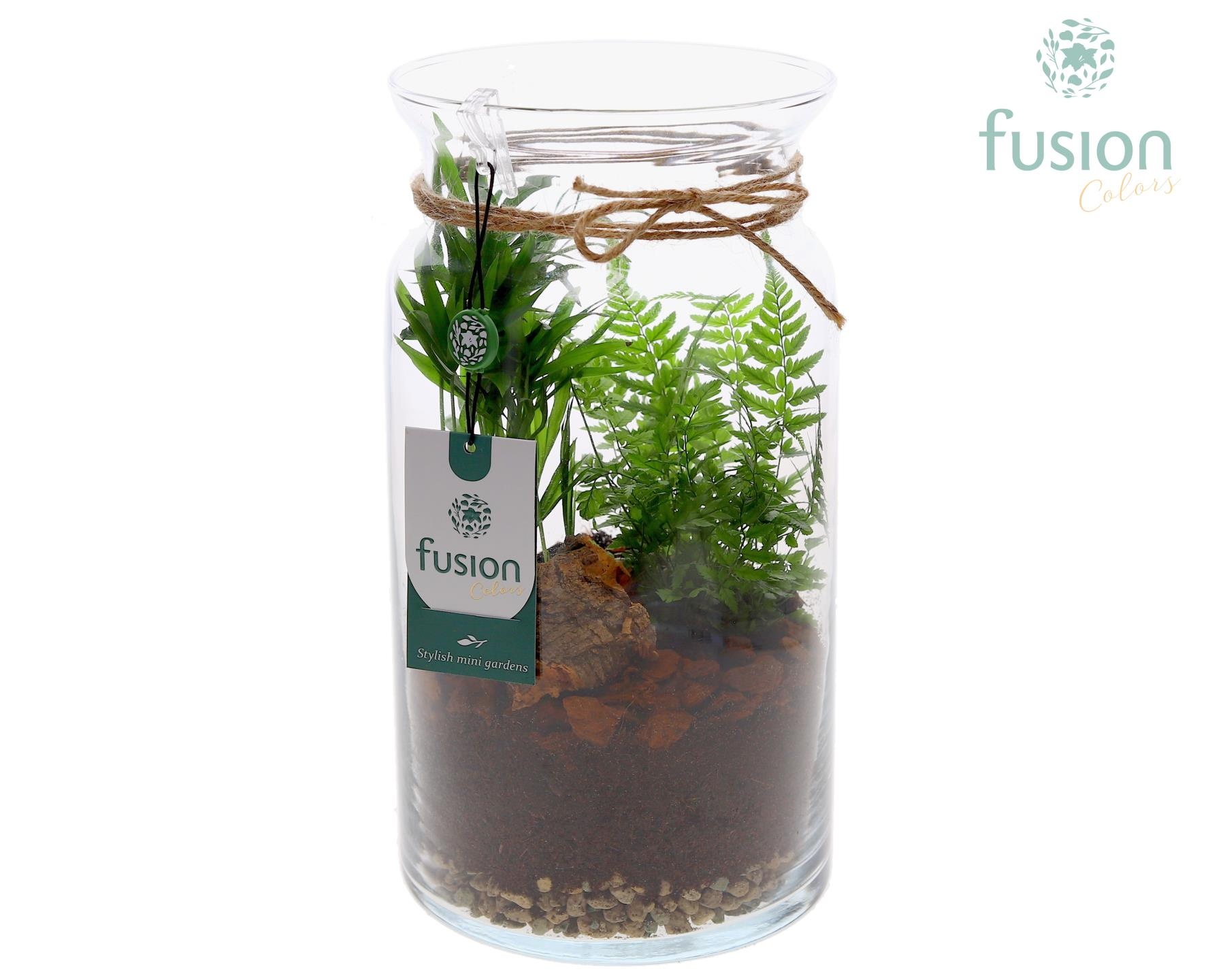 Glas Melkbus met arrangement, D 16