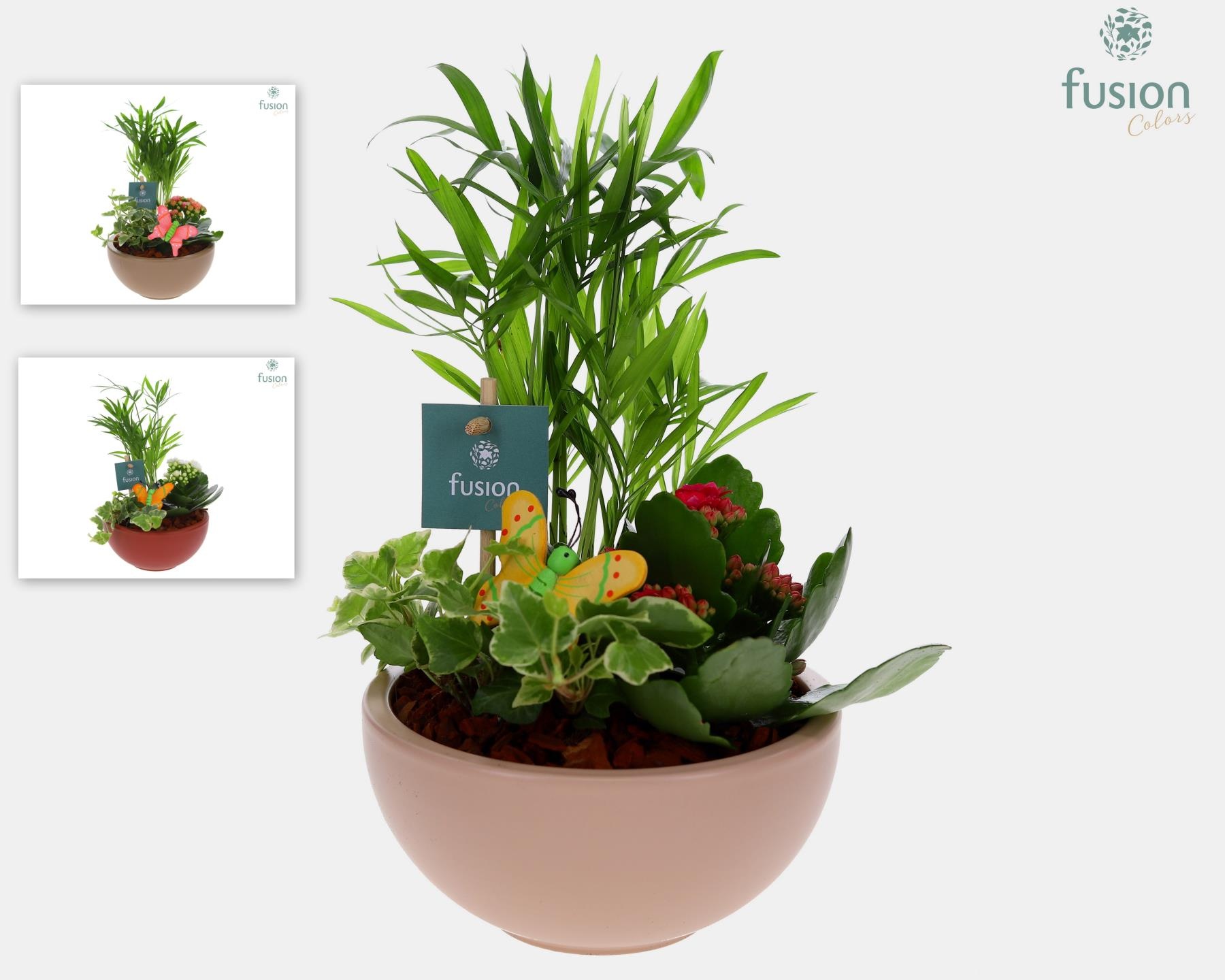 Schaal keramiek Moon Small met arrangement, D 15