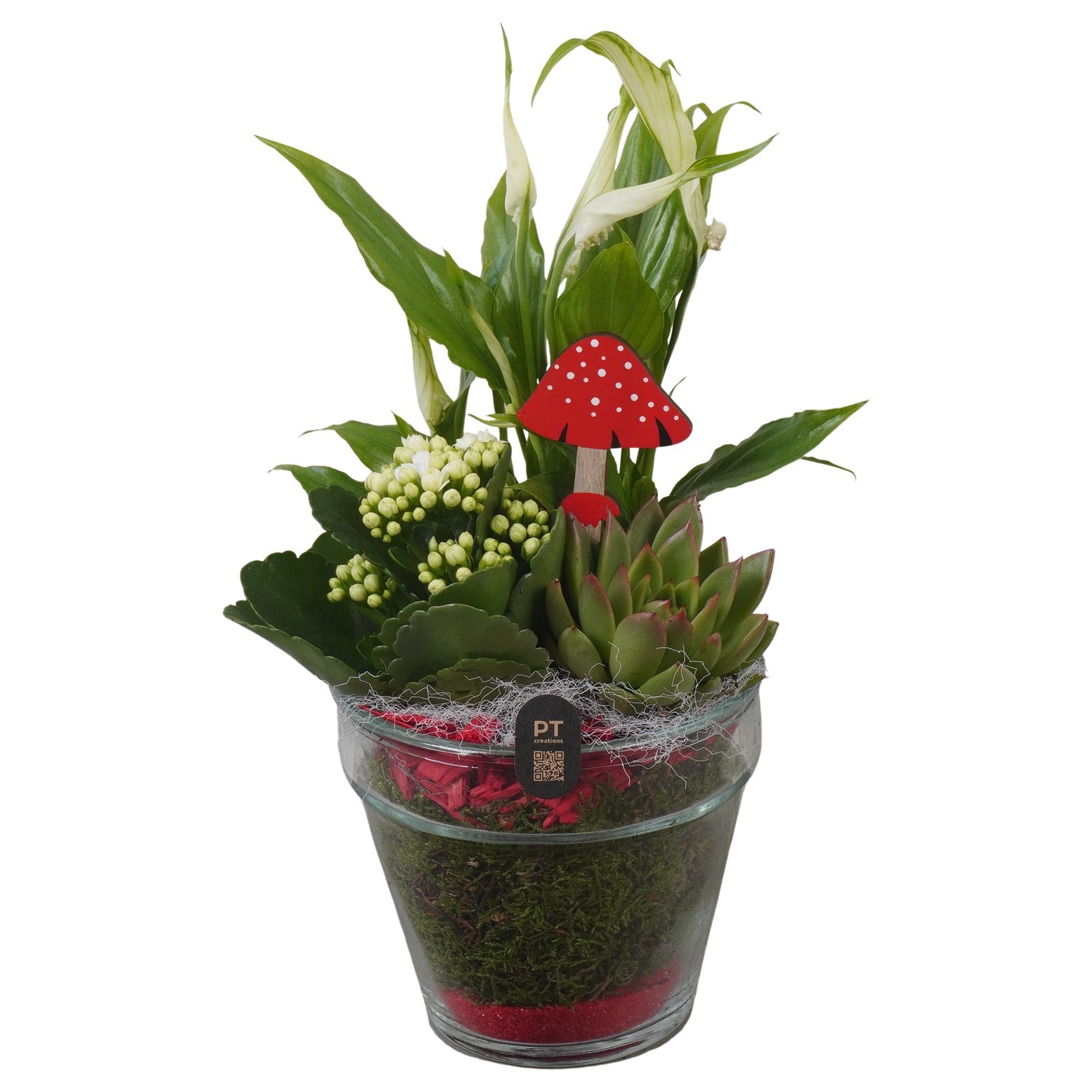 PTHG8281 Arrangement Autumn Glass in glazen vaas, D 13