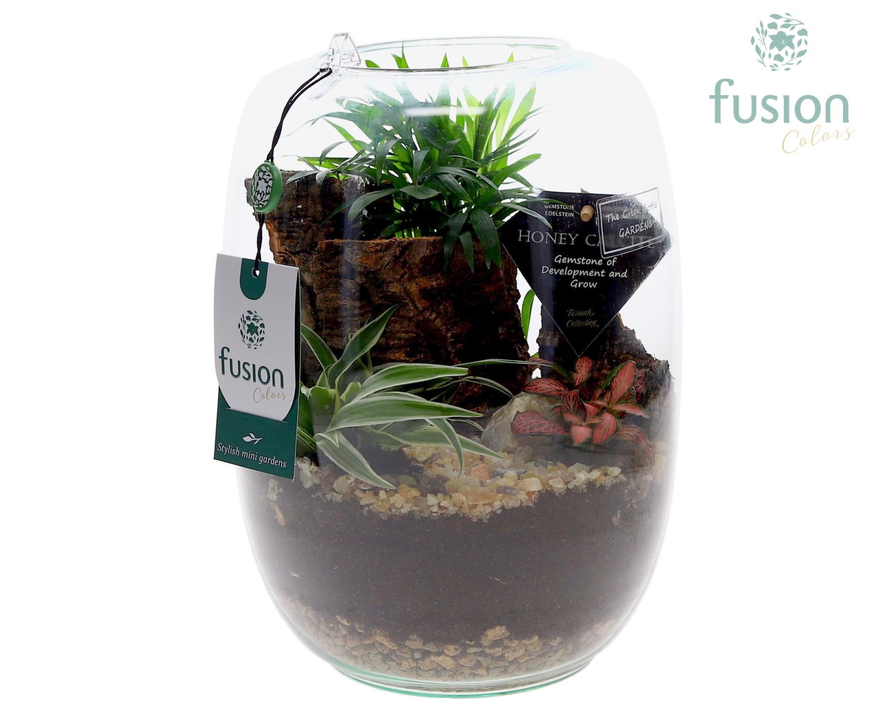 Green Bottle Isabella Large Edelstenen met arrangement, D 19