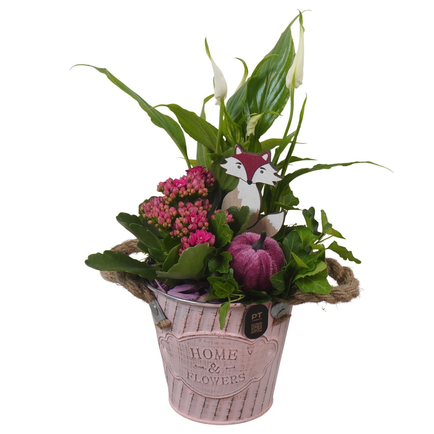 PTHI3409 Arrangement Autumn Indoor in metalen pot, D 12