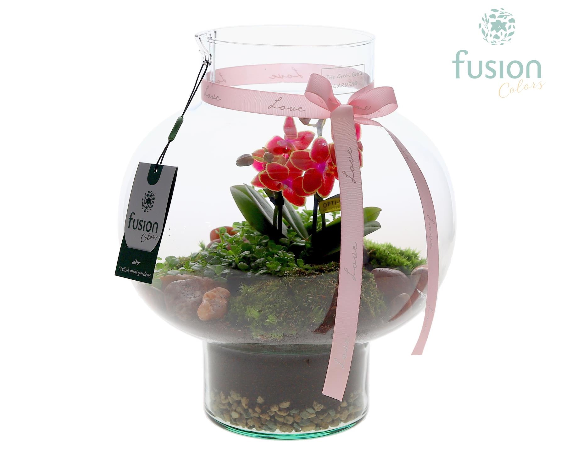 Green Bottle Laura Medium met Moederdag arrangement, D 26