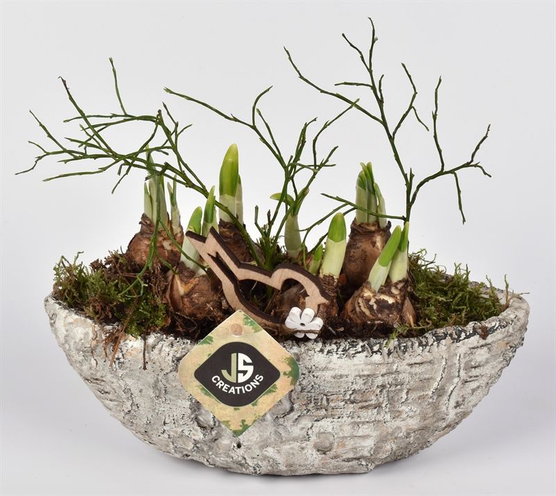 Cement kano old look 25x10cm, D 18