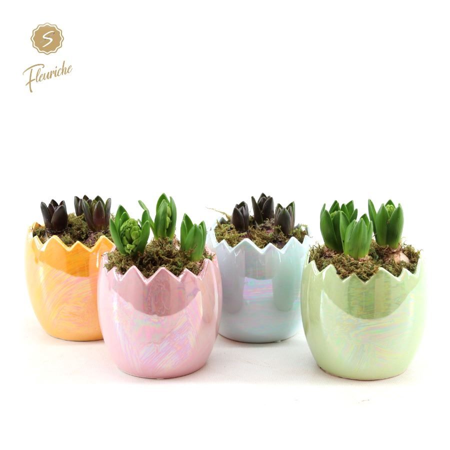 (3501) Hyacint Pearl Glazed Easter Eggs, D 15 cm