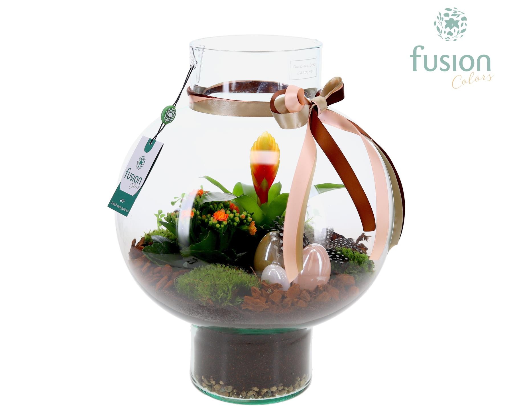 Green Bottle Laura Large met Pasen arrangement, D 31