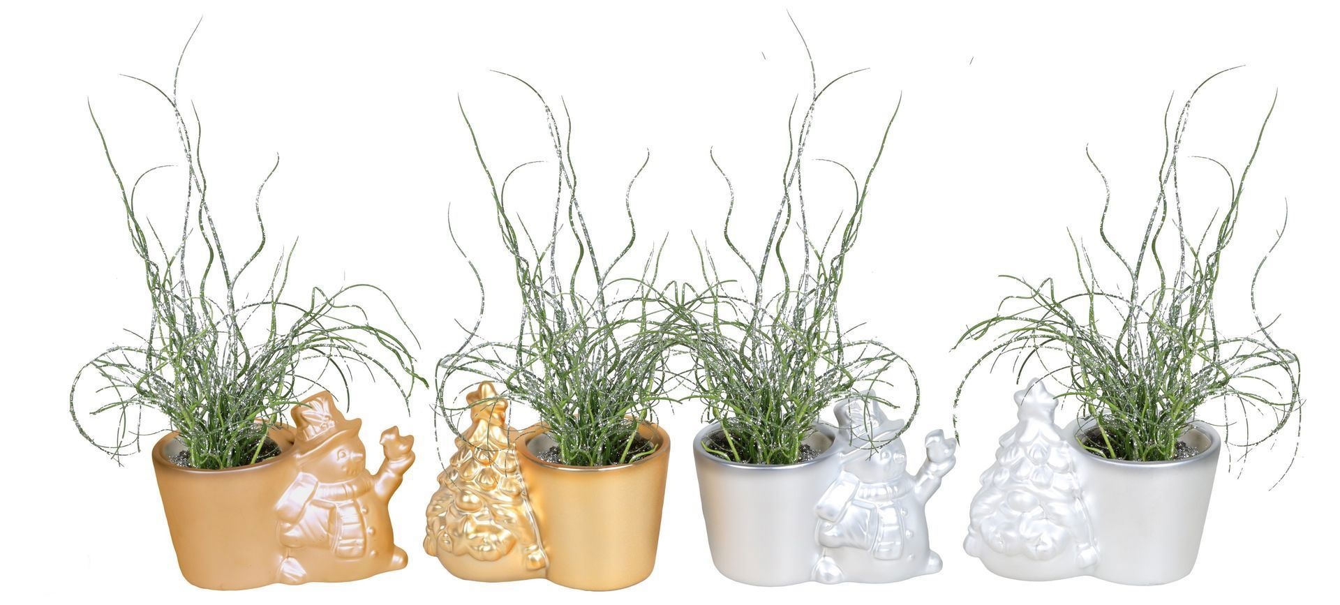 L 67440 With Juncus 'Spiralis' Glitter 6 cm, D 6