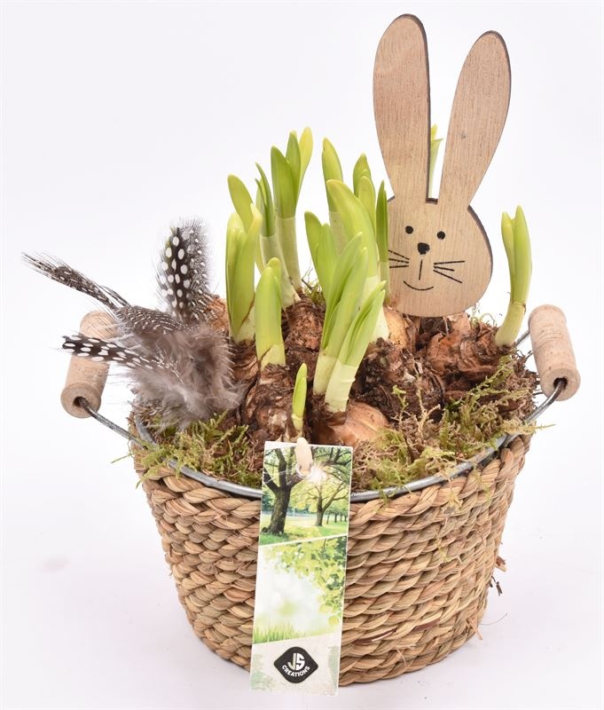 Touw met zink schaal 15cm, D 15