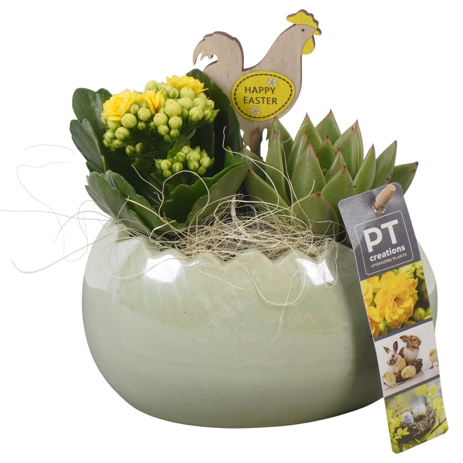 PTPB6485 Arrangement Easter in keramiek ei, D 16