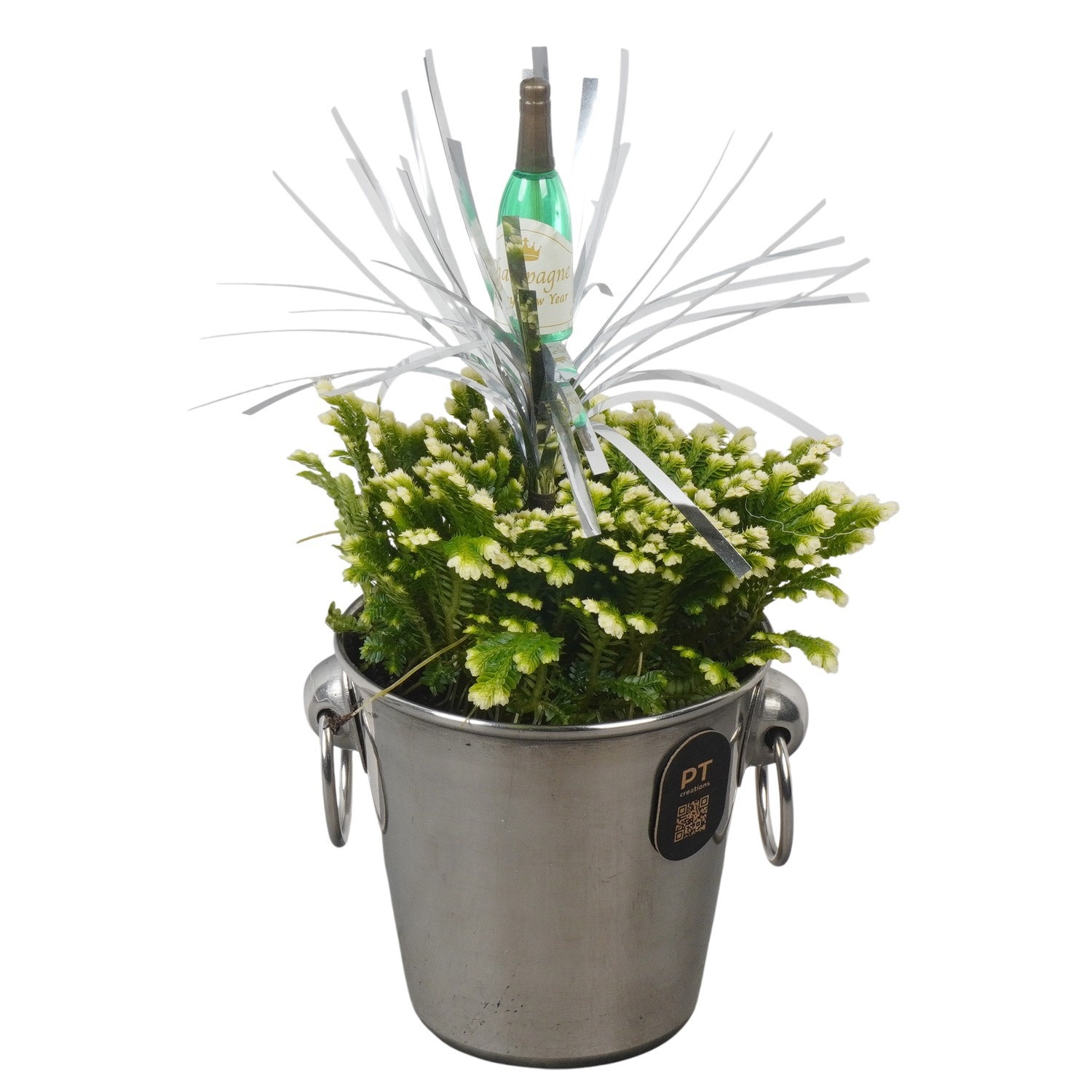 PTON6707 Arrangement New Year in metaal emmer, D 9