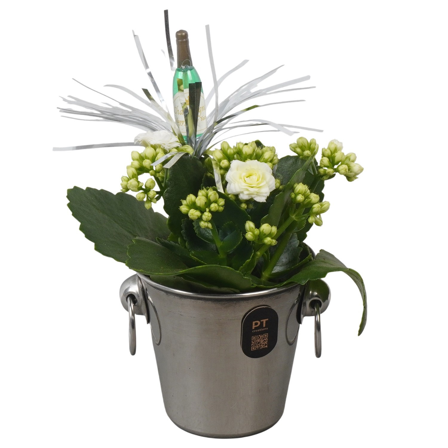 PTON6701 Arrangement New Year in metaal emmer, D 9