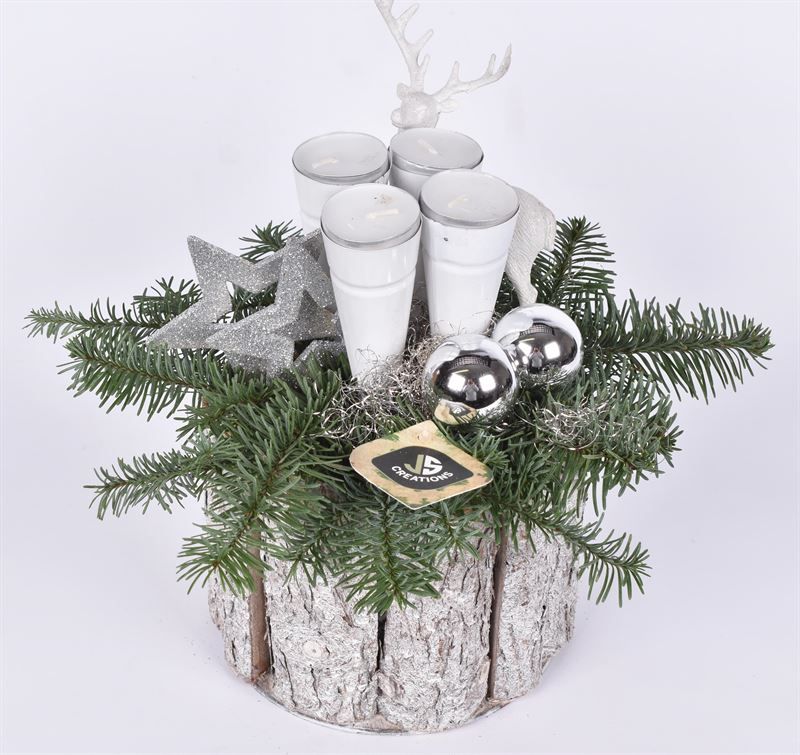 Hout schors rond 17cm, D 16 cm