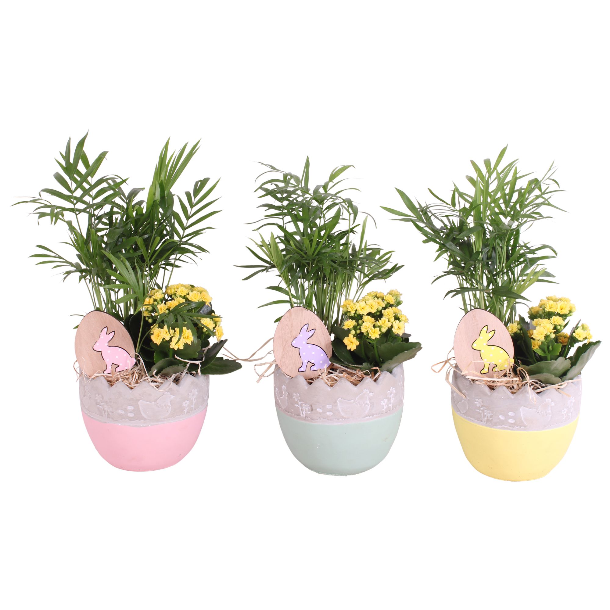 Easter Arr. Indoor Twotone Ceramic Egg Ø14cm 2PP, D 14