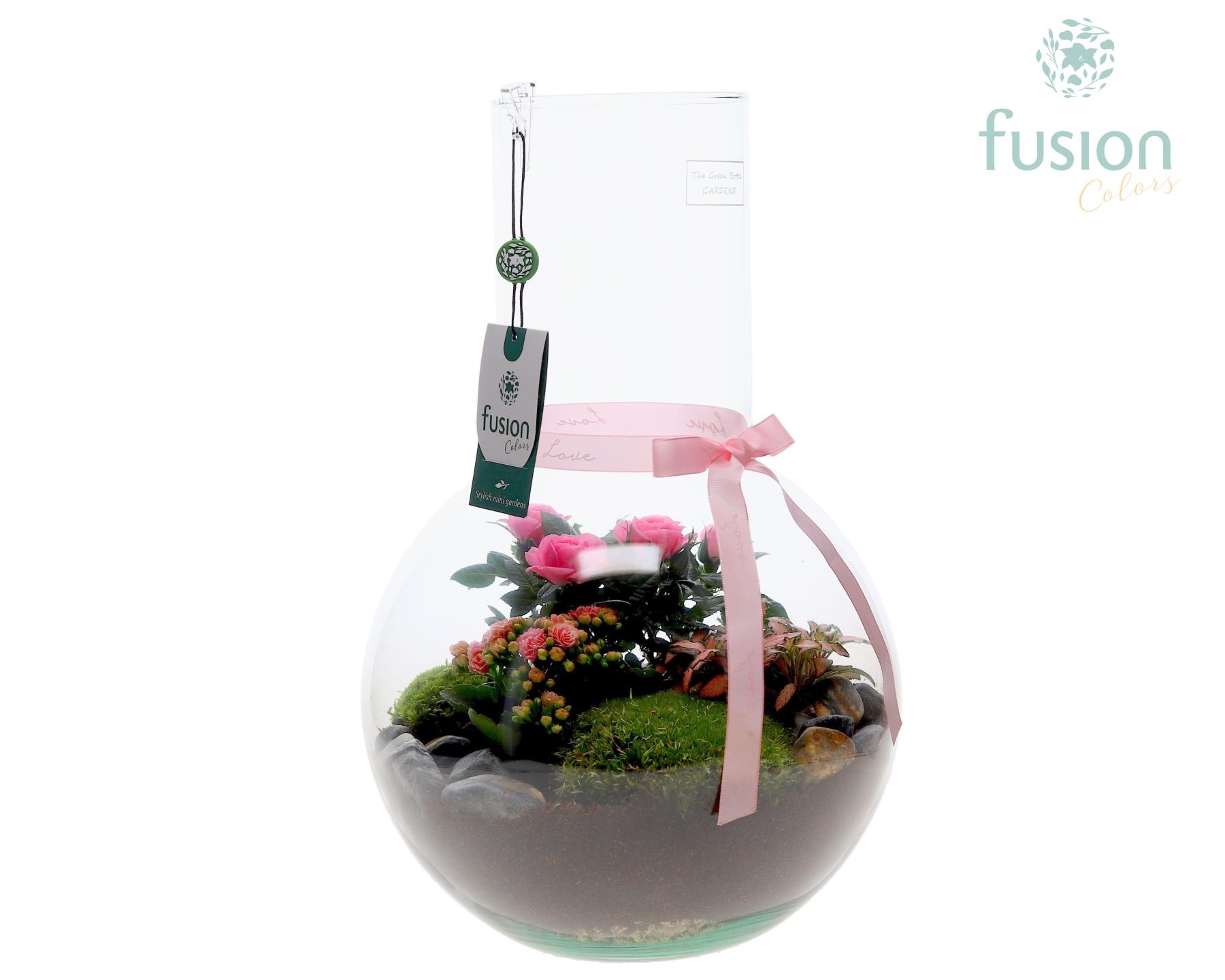 Green Bottle Suzanne Large met Moederdag arrangement, D 26