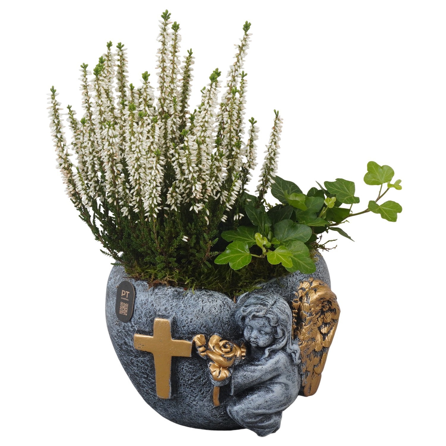 PTAH3032 Arrangement Allerheiligen in beton pot, D 16