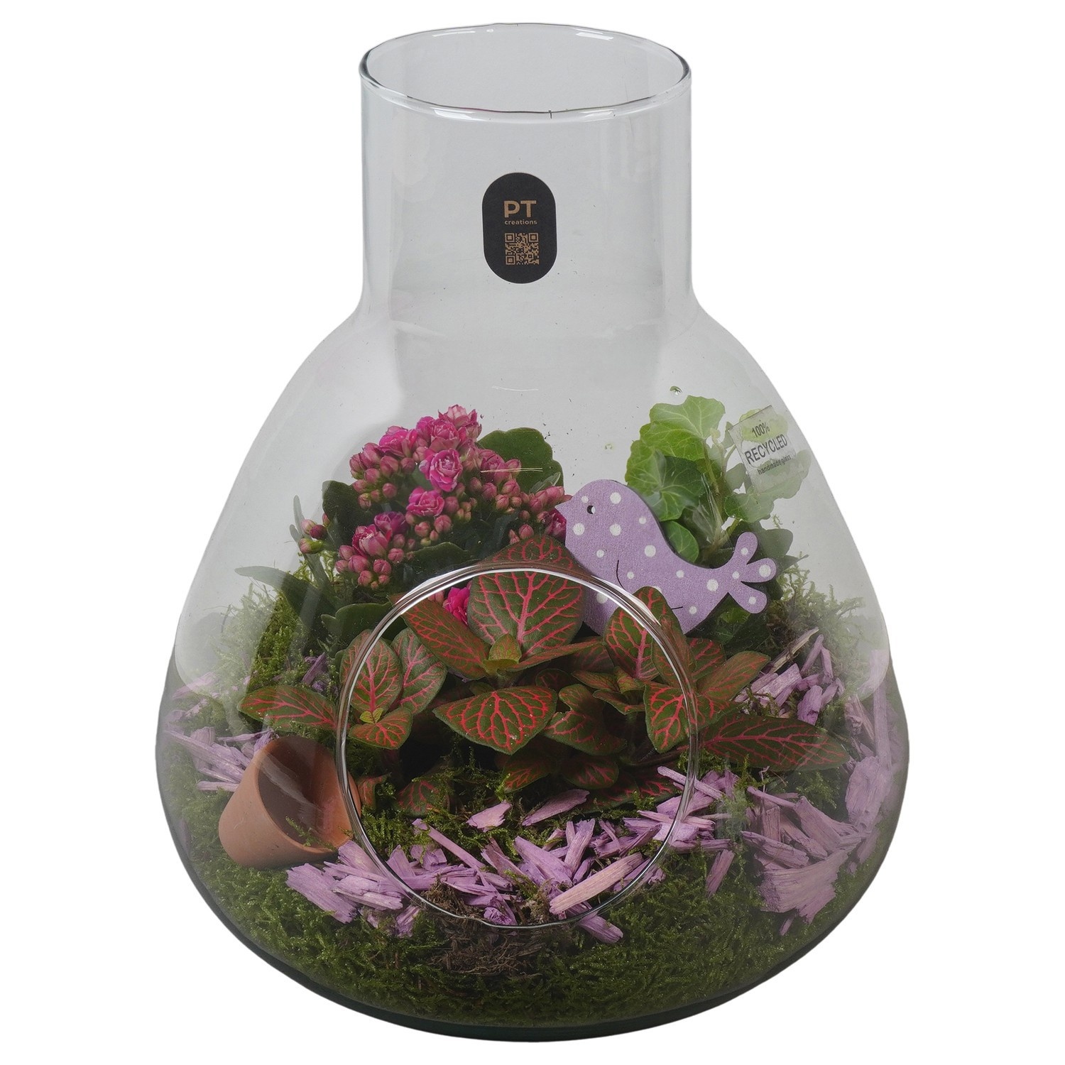 PTIG2636 Arrangement Indoor in glazen vaas, D 22