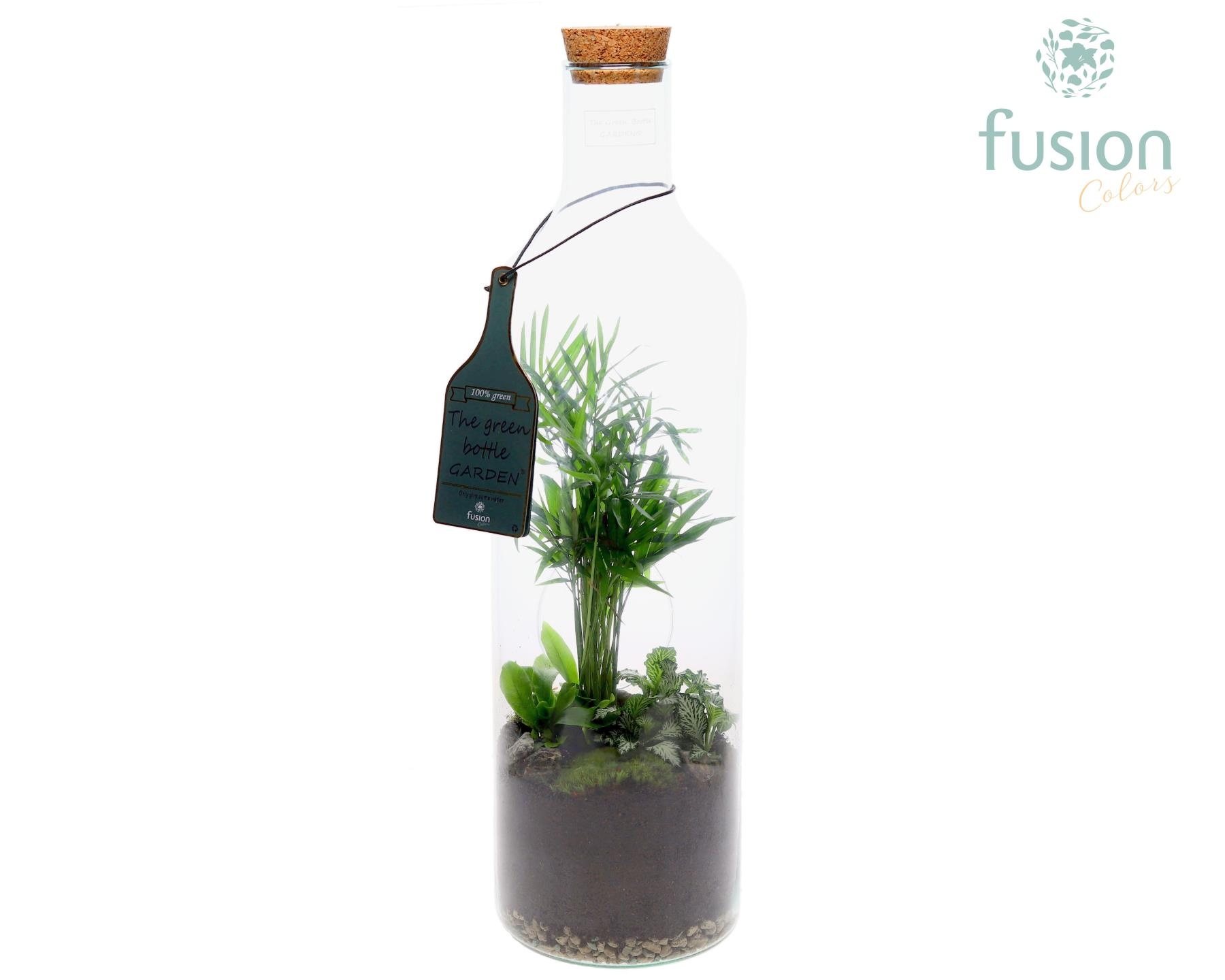 Green Bottle Fles Large met Arrangement, D 15