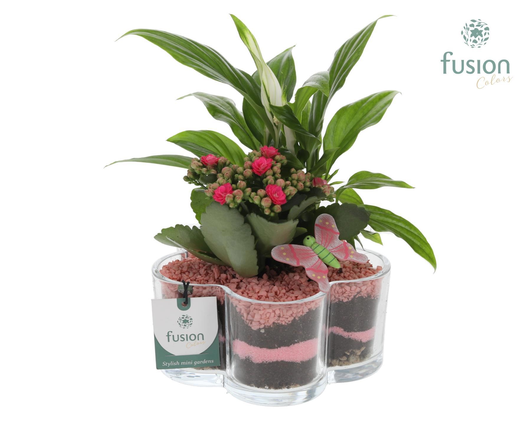 Glazen Bloemschaalmet arrangement, D 18