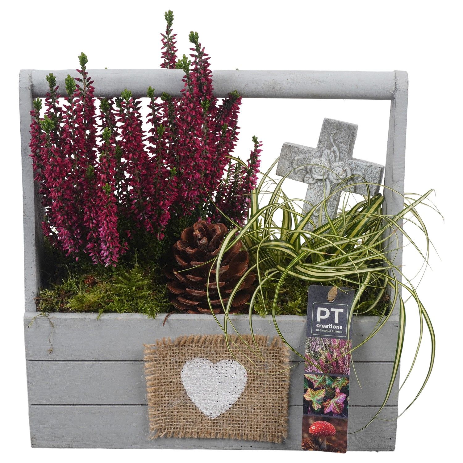 PTAH8677 Arrangement Allerheiligen in houten bak, D 25 cm PTAH8677 Arrangement Allerheiligen in houten bak, D 25 cm