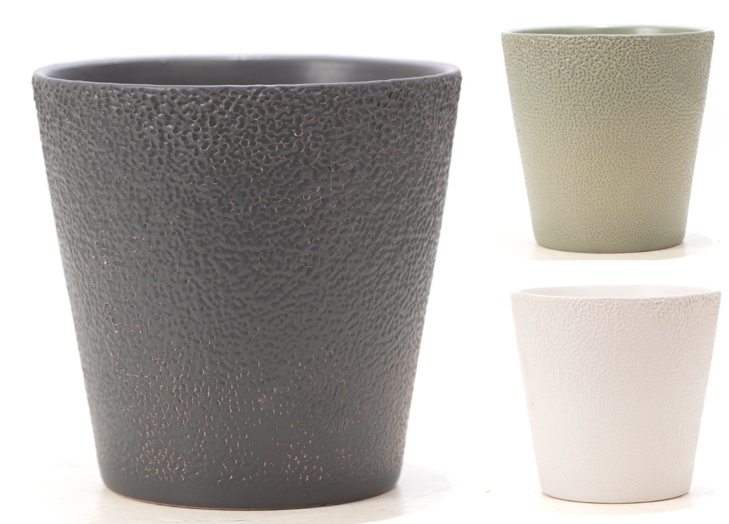 P&PURE Ruby ceramics: 54 trays x 6 (4 grijs/1 wit/1 groen), D 13