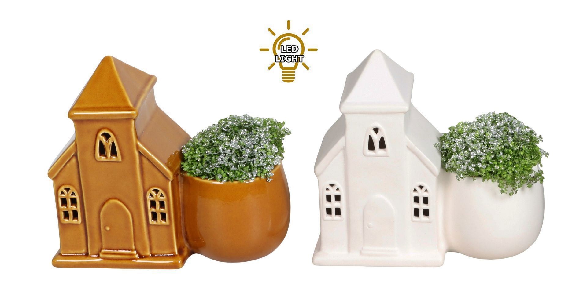 L 67469 With Selaginella Apoda Glitter 6 cm, D 6