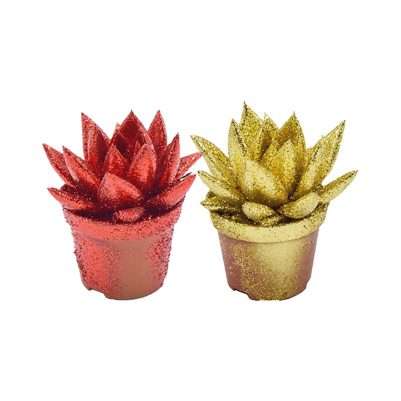 Miranda coloured red & gold + Natureglit®, D 6 cm