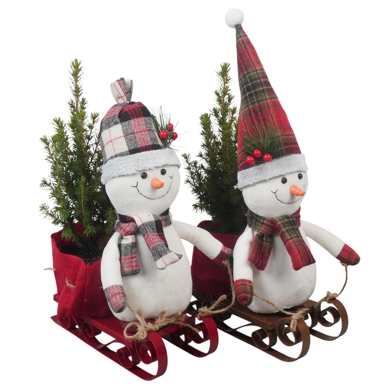 PTK26200 Conica Perfecta in stoffen sneeuwpop met slee, D 28