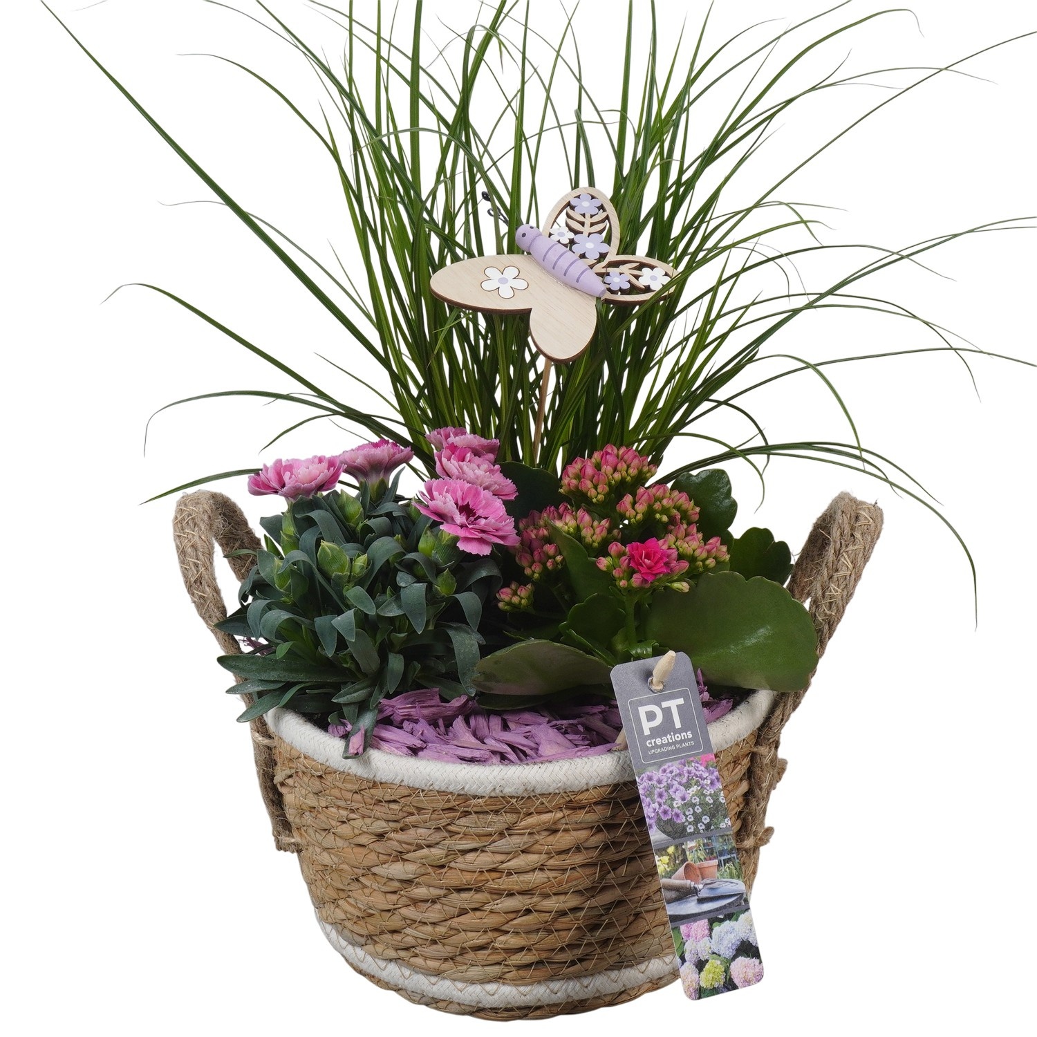 PTPP6947 Arrangement Patio in rieten mand, D 18