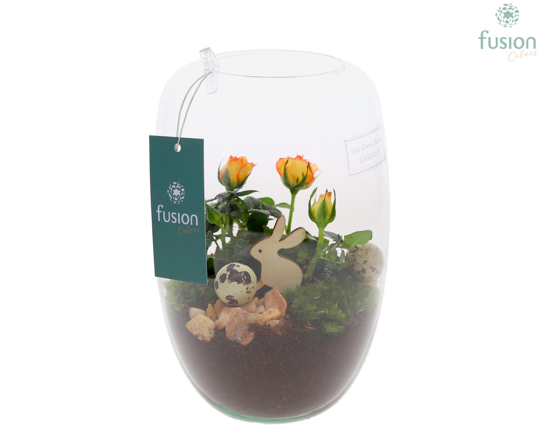 Green Bottle Isabella Small Pasen met arrangement, D 15